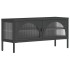 Mueble de TV vidrio y acero negro 105x35x50