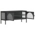 Mueble de TV vidrio y acero negro 105x35x50