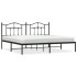 Estructura de cama con cabecero metal negro 200x200