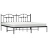 Estructura de cama con cabecero metal negro 200x200