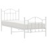 Estructura cama metal con cabecero y pie cama blanca 90x200