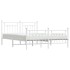 Estructura cama metal con cabecero y estribo blanco 160x200