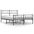 Estructura de cama cabecero y estribo metal negro 140x190