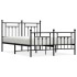 Estructura de cama cabecero y estribo metal negro 140x190