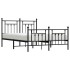 Estructura de cama cabecero y estribo metal negro 140x190