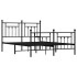 Estructura de cama cabecero y estribo metal negro 140x190