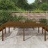 Mesa de jardín madera maciza pino marrón miel 203,5x100x76