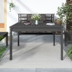 Mesa de jardín madera maciza pino gris 121x82,5x76 cm