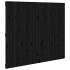 Cabecero de cama pared madera maciza pino negro 127,5x3x110