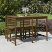 Mesa de jardín madera maciza pino marrón miel 159,5x82,5x110 cm