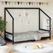 Estructura de cama para niños madera de pino negro 90x200 cm