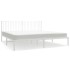 Estructura de cama de metal con cabecero blanco 193x203