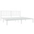 Estructura de cama de metal con cabecero blanco 193x203