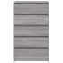 Cajonera de madera contrachapada gris Sonoma 60x36x103