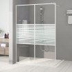 Mampara de ducha vidrio ESG transparente blanco 140x195 cm