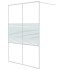 Mampara de ducha vidrio ESG transparente blanco 140x195