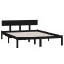 Estructura de cama madera maciza de pino negro 135x190