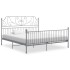 Estructura de cama de metal gris 200x200