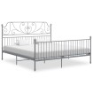 Estructura de cama de metal gris 200x200 cm