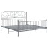 Estructura de cama de metal gris 200x200