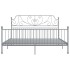 Estructura de cama de metal gris 200x200