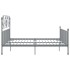 Estructura de cama de metal gris 200x200