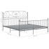 Estructura de cama de metal gris 200x200