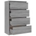 Aparador de madera contrachapada Sonoma gris 60x35x98,5