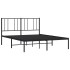 Estructura de cama con cabecero metal negro 150x200