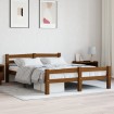 Estructura de cama madera maciza pino marrón miel 120x200 cm