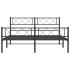 Estructura de cama cabecero y estribo metal negro 140x190