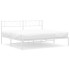 Estructura de cama con cabecero metal blanca 200x200