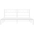 Estructura de cama con cabecero metal blanca 200x200