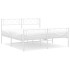 Estructura cama metal cabecero y estribo blanco 140x190