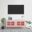 Mueble para TV de acero rosa 105x35x50 cm