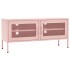 Mueble para TV de acero rosa 105x35x50