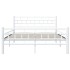 Estructura de cama de metal blanco 140x200