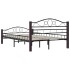 Estructura de cama de metal negra 140x200