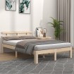 Estructura de cama madera maciza 180x200 cm