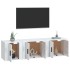 Set de muebles de TV 3 pzas madera contrachapada blanco