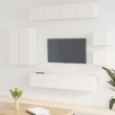 Set de muebles de TV 8 pzas madera contrachapada blanco brillo