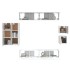 Set de muebles de TV 8 pzas madera contrachapada blanco