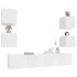 Set de muebles de TV 6 pzas madera contrachapada blanco