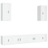 Set de muebles de TV 6 pzas madera contrachapada blanco