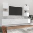 Set de muebles de TV 6 pzas madera contrachapada blanco