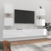 Set de muebles de TV 6 pzas madera contrachapada blanco brillo