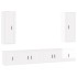 Set de muebles de TV 6 pzas madera contrachapada blanco