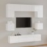 Set de muebles de TV 8 pzas madera contrachapada blanco