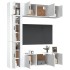 Set de muebles de TV 7 pzas madera contrachapada blanco