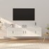 Set de muebles de TV 3 pzas madera contrachapada blanco